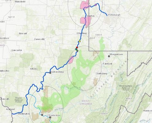 Appalachia storage hub prospects map by FracTracker