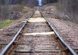 Railroad tracks near Chieftain Sands, Cheek, WI frac sand processing site