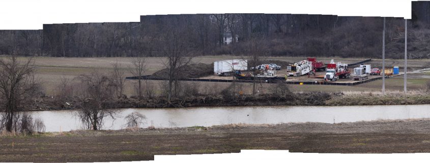 A Nexus Pipeline staging area west of Huron River, Erie County, Ohio, 4/6/2018.