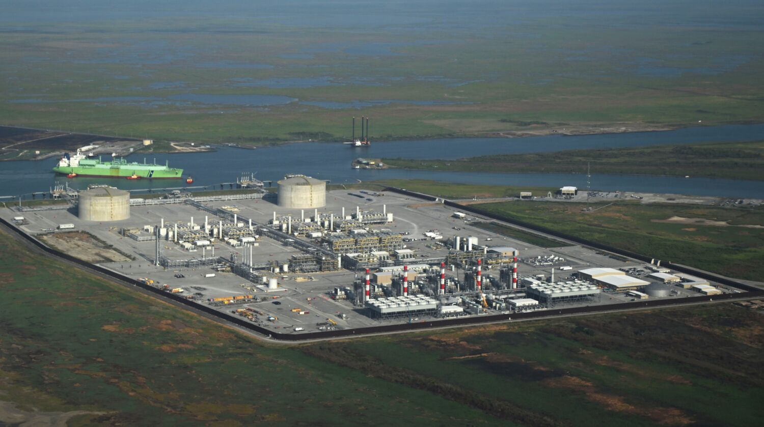 Calcasieu Pass LNG liquefaction and export facility, Cameron Parish, LA. Photo credit: Ted Auch, 2023.
