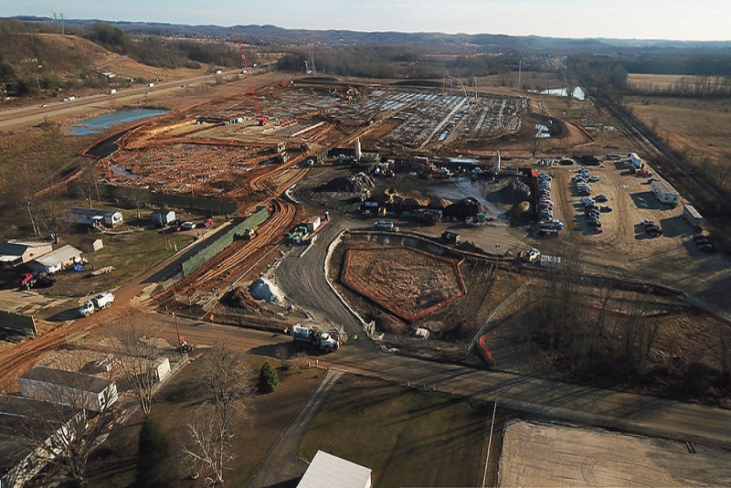 Power plant under construction in Byesville, OH. Photo by Ted Auch.