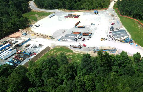 Injection Well, Brookfield Ohio Image of construction on injection well